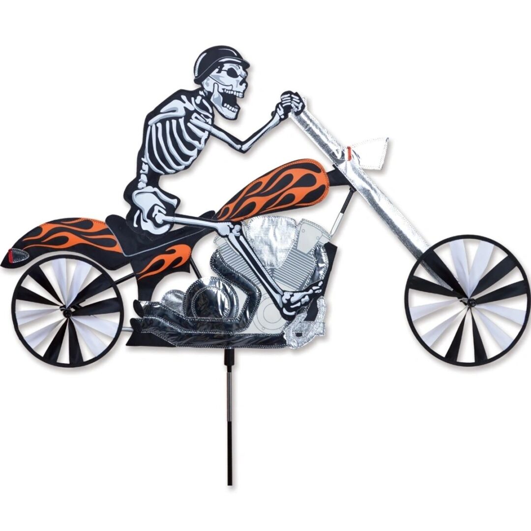 37 in. Chopper Motorcycle Spinner Skeleton The Flag Store